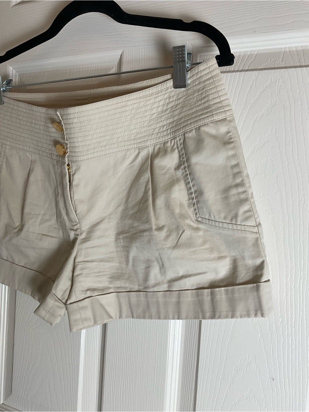 Tory Burch Safari Tailored Shorts Beige/Tan - Size 4 - Picture 3 of 8